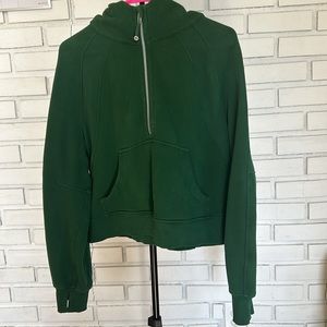 Lululemon Scuba oversized half zip hoodie M/L Everglade green